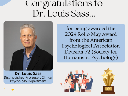 Dr. Louis Sass 2024 Rollo May Award