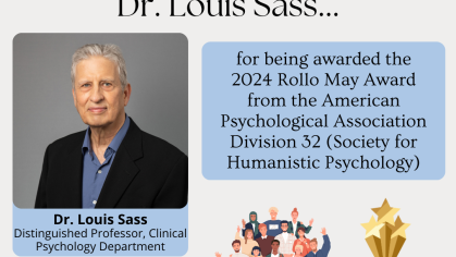 Dr. Louis Sass 2024 Rollo May Award