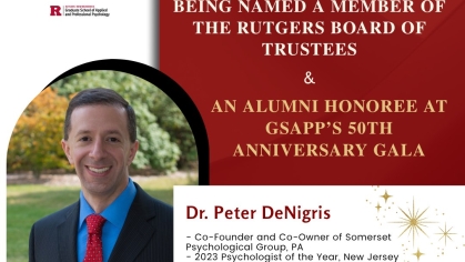 Dr. Peter Denigris named member of the rutgers board of trustees & alum honoree
