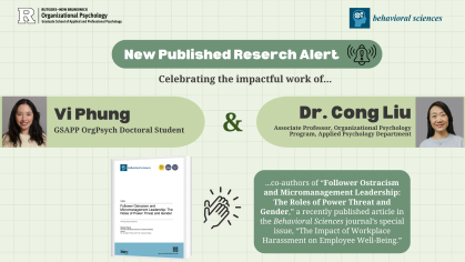 Org Psych (Vi, Cong) Behvl Sciences research