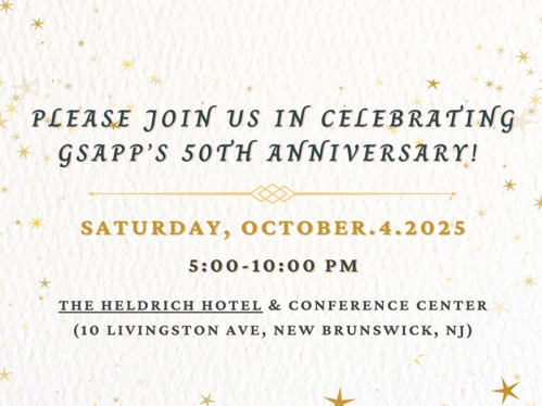 GSAPP's 50th Anniversary Date, Time, and Place