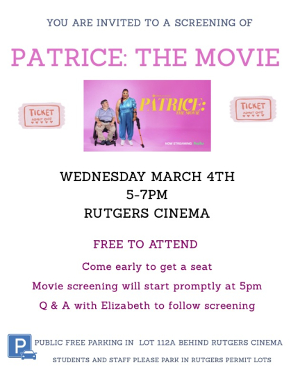 Patrice the Movie at Rutgers Cinema