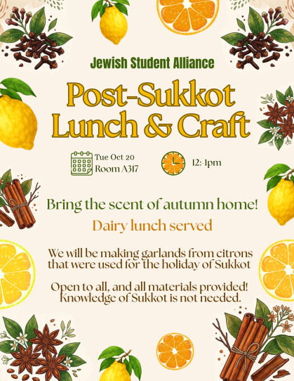 Post-Sukkot Lunch & Craft